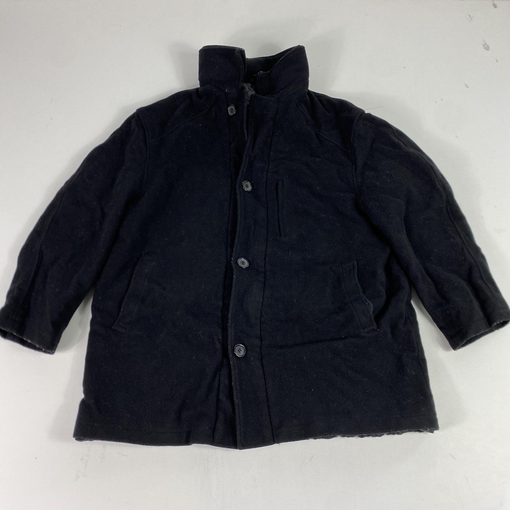 Lauren Ralph Lauren Cashmere Blend Peacoat Womens Medium Black Quilted Parka